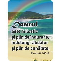 Sticker colturi rotunjite, Domnul este milostiv si plin de indurare!